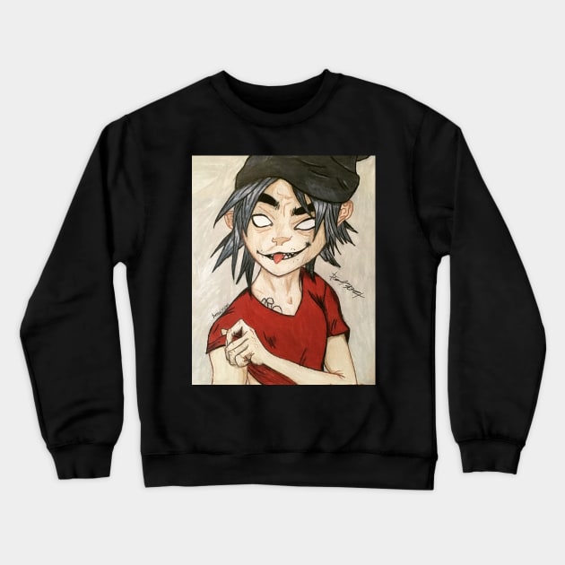 2D - beanie Crewneck Sweatshirt by PuddinGal4302